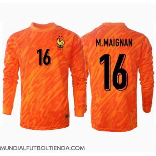 Camiseta Francia Mike Maignan #16 Portero Segunda Equipación Replica Eurocopa 2024 mangas largas